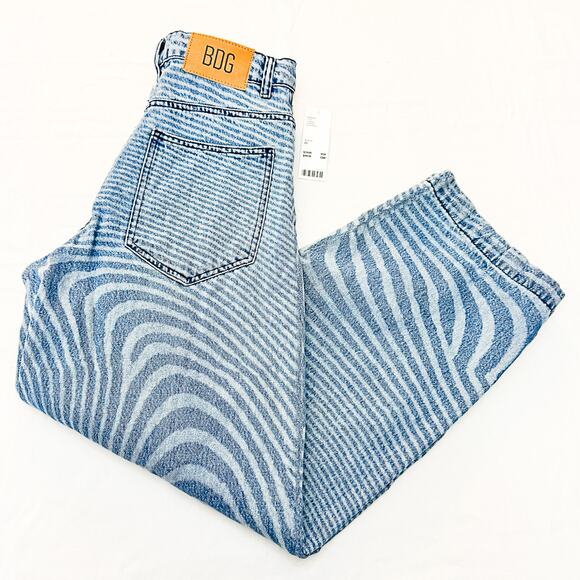 BDG High-Rise Eztremely Baggy Dyed Denim Patterned Jeans Size 25 NWT - Picture 6 of 6